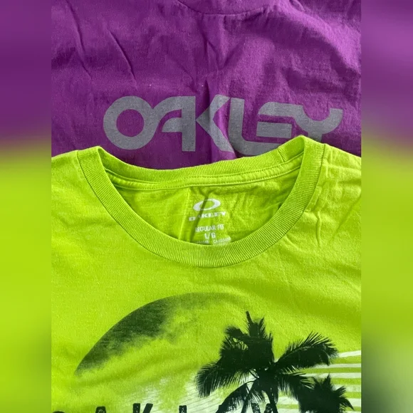 Oakley Mens Graphic T-Shirts Bundle Size Large Regular Fit- Green, Blue, Purple - Picture 4 of 6